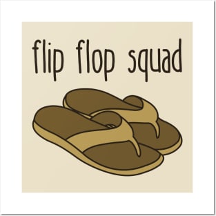 Flip Flop Squad, Funny Summer Vacation Flip Flops Posters and Art